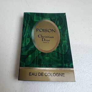 Vintage Christian Dior "Poison" 1.5ml .05oz Eau De Cologne‎ Vial Sample Card